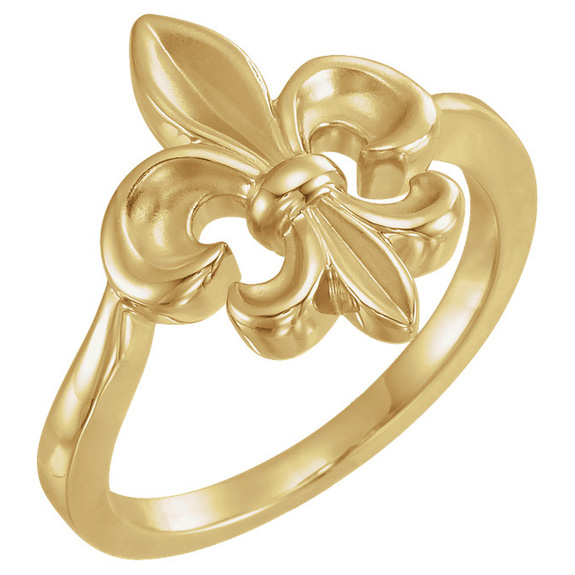 Fleur-de-Lis Ring 14K Gold