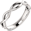 Platinum Infinity Knot Wedding Band Ring for Women