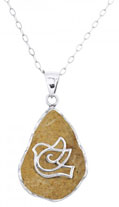 Jerusalem Stone Necklace with Holy Spirit Dove