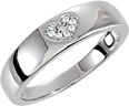 Silver Cubic Zirconia Heart Band