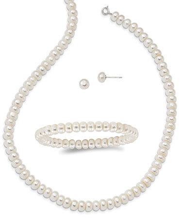 Sterling Silver Cultured Freshwater Pearl Set