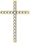 Eternal Life Diamond Cross Pendant in Gold
