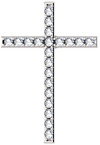 Everlasting Life Diamond Cross Pendant in White Gold