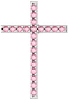 Love One Another Baby Pink Topaz Silver Cross Pendant
