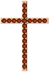 Rose Gold of Sharon Garnet Cross Pendant