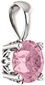 Baby-Pink Topaz Swarovski Solitaire Pendant in .925 Sterling Silver