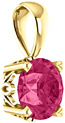 Pure Pink Topaz Swarovski Gemstone Solitaire Pendant