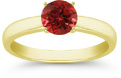 Ruby Gemstone Solitaire Ring in 14K Yellow Gold