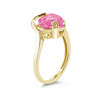 Heart-Shaped Gemstone Ring, 14K Gold