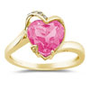 Heart-Shaped Gemstone Ring, 14K Gold