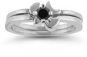 Christian Dove Black Diamond Engagement Ring Set, 14K White Gold