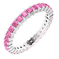 1 1/2 carat pink sapphire eternity ring band