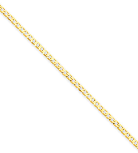 14K Gold Curb Chain Anklet