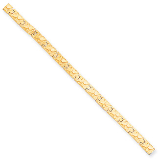 10K Gold Nugget Bracelet for Women (6mm)
