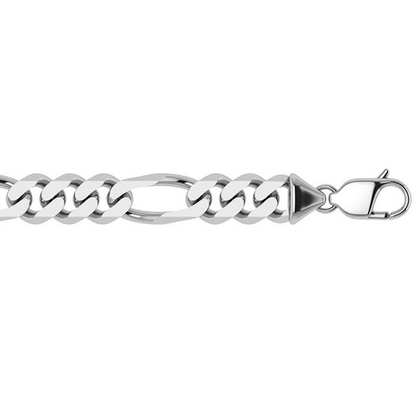 Mens Figaro Chain Link Bracelet 14k Yellow White Rose Gold 7mm 8.25inc –  The Jewelry Gallery of Oyster Bay