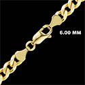 18K Gold 6mm Curb Bracelet for Men 5