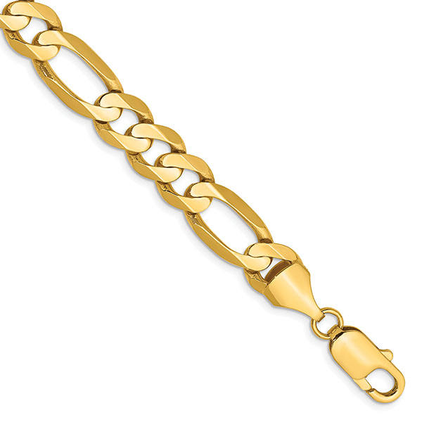9 inch men's 8.75mm figaro link bracelet