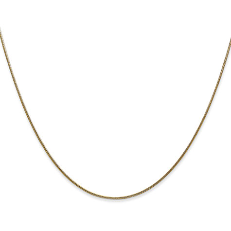italian 0.8mm 14k gold snake chain necklace