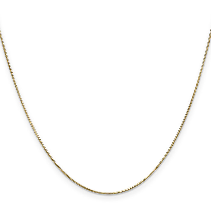 0.65mm Snake Chain Necklace 14K Solid Gold