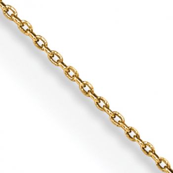 0.75mm Cable Chain Necklace in 14K Gold 2