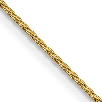 0.7mm 14K Gold Round Parisian Wheat Chain Necklace 2