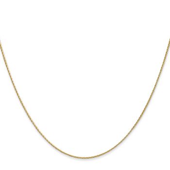 0.7mm 14K Gold Round Parisian Wheat Chain Necklace