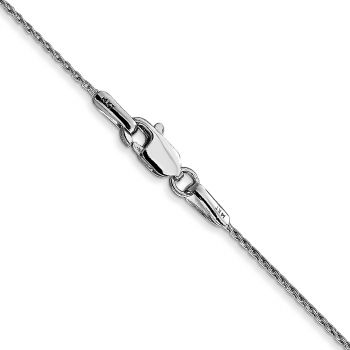 0.7mm Round Parisian Wheat Chain Necklace in 14K White Gold 3