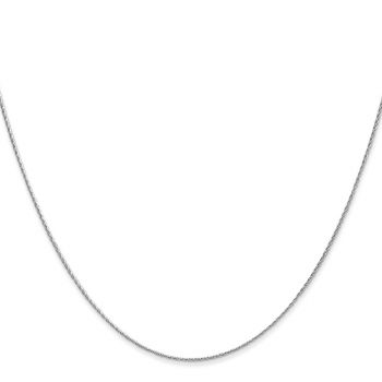 0.7mm Round Parisian Wheat Chain Necklace in 14K White Gold
