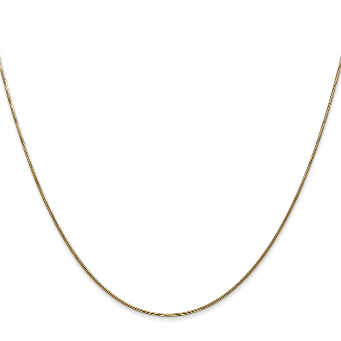 0.80mm Snake Chain Necklace 14K Solid Gold