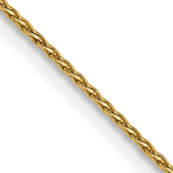 0.8mm 14K Gold Diamond-Cut Parisian Wheat Chain Necklace 2