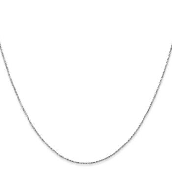 0.8mm Diamond-Cut Parisian Wheat Chain Necklace in 14K White Gold