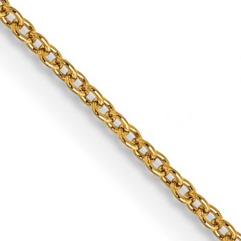 0.9mm 14K Gold Cable Chain Necklace 2