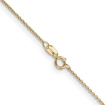 0.9mm 14K Gold Cable Chain Necklace 3