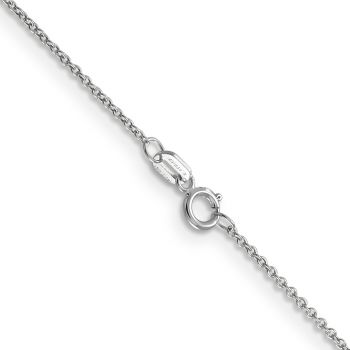 0.9mm Cable Chain Necklace in 14K White Gold 3