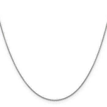 0.9mm Cable Chain Necklace in 14K White Gold