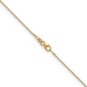 Italian 18K Gold 0.9mm Box Chain Necklace 3