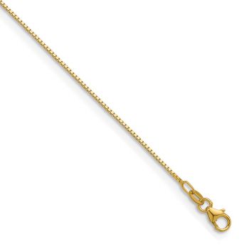 Italian 18K Gold 0.9mm Box Chain Necklace