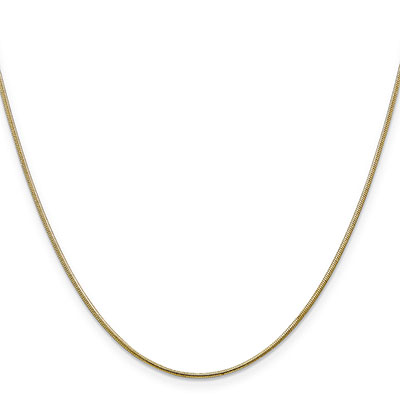 1.1mm Snake Chain Necklace 14K Solid Gold