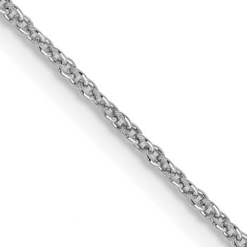 1.2mm 14K White Gold Cable Chain Necklace 2