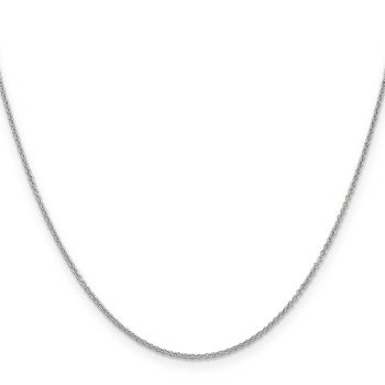 1.2mm 14K White Gold Cable Chain Necklace
