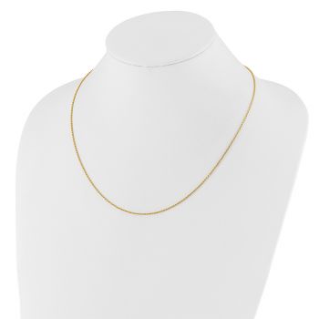Adjustable Italian 14K Gold 1.2mm Diamond-Cut Rope Chain Necklace 4