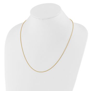 Adjustable Italian 14K Gold 1.2mm Diamond-Cut Rope Chain Necklace 5