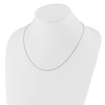14K White Gold Adjustable 1.2mm Diamond-Cut Rope Chain Necklace 4
