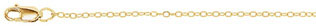 18K Gold 1.3mm Cable Link Chain Necklace