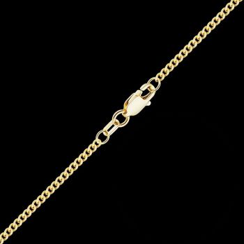 18K Gold 1.4mm Curb Chain Necklace 2