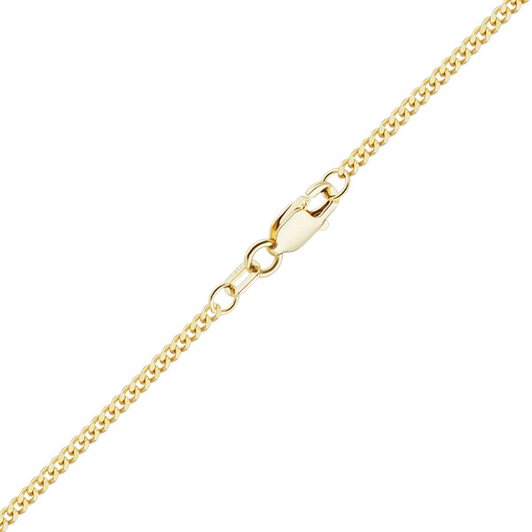 14k gold 1.4mm curb chain necklace