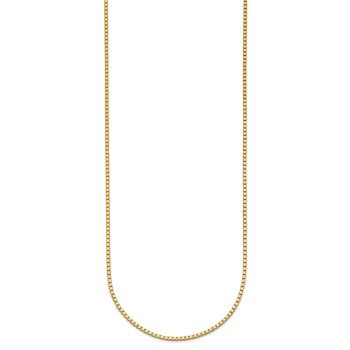 Italian 18K Gold 1.4mm Box Chain Necklace 2