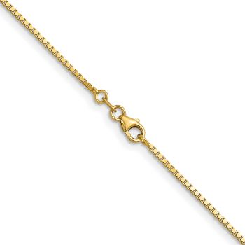 Italian 18K Gold 1.4mm Box Chain Necklace 3