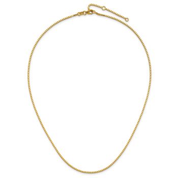 Italian 18K Gold 1.4mm Box Chain Necklace 4