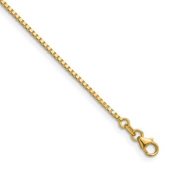 Italian 18K Gold 1.4mm Box Chain Necklace
